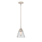 Cone Mini Pendant shown in the Polished Nickel finish with a Clear shade