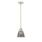 Cone Mini Pendant shown in the Polished Nickel finish with a Plated Smoke shade