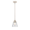 Cone Mini Pendant shown in the Polished Nickel finish with a Seedy shade