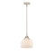 Bell Mini Pendant shown in the Polished Nickel finish with a Matte White shade