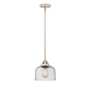 Bell Mini Pendant shown in the Polished Nickel finish with a Seedy shade