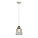 Chatham Mini Pendant shown in the Brushed Satin Nickel finish with a Clear shade