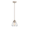 Fulton Mini Pendant shown in the Brushed Satin Nickel finish with a Clear shade