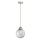 Beacon Mini Pendant shown in the Brushed Satin Nickel finish with a Clear shade