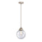 Beacon Mini Pendant shown in the Brushed Satin Nickel finish with a Seedy shade