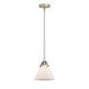 Cone Mini Pendant shown in the Brushed Satin Nickel finish with a Matte White shade