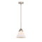 Cone Mini Pendant shown in the Brushed Satin Nickel finish with a Matte White shade