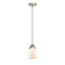 Bell Mini Pendant shown in the Brushed Satin Nickel finish with a Matte White shade