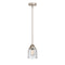 Bell Mini Pendant shown in the Brushed Satin Nickel finish with a Seedy shade