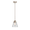 Cone Mini Pendant shown in the Brushed Satin Nickel finish with a Clear shade