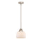 Bell Mini Pendant shown in the Brushed Satin Nickel finish with a Matte White shade