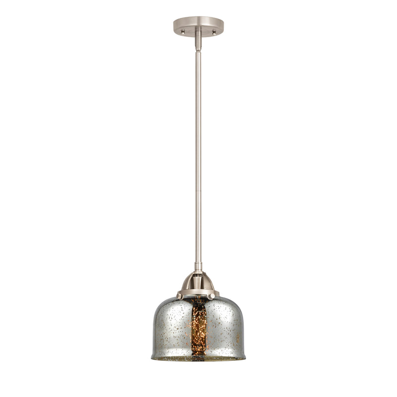 Bell Mini Pendant shown in the Brushed Satin Nickel finish with a Silver Plated Mercury shade