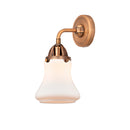 Bellmont Sconce shown in the Antique Copper finish with a Matte White shade