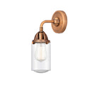 Dover Sconce shown in the Antique Copper finish with a Seedy shade