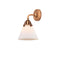 Cone Sconce shown in the Antique Copper finish with a Matte White shade