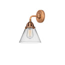 Cone Sconce shown in the Antique Copper finish with a Clear shade