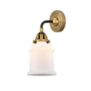 Canton Sconce shown in the Black Antique Brass finish with a Matte White shade