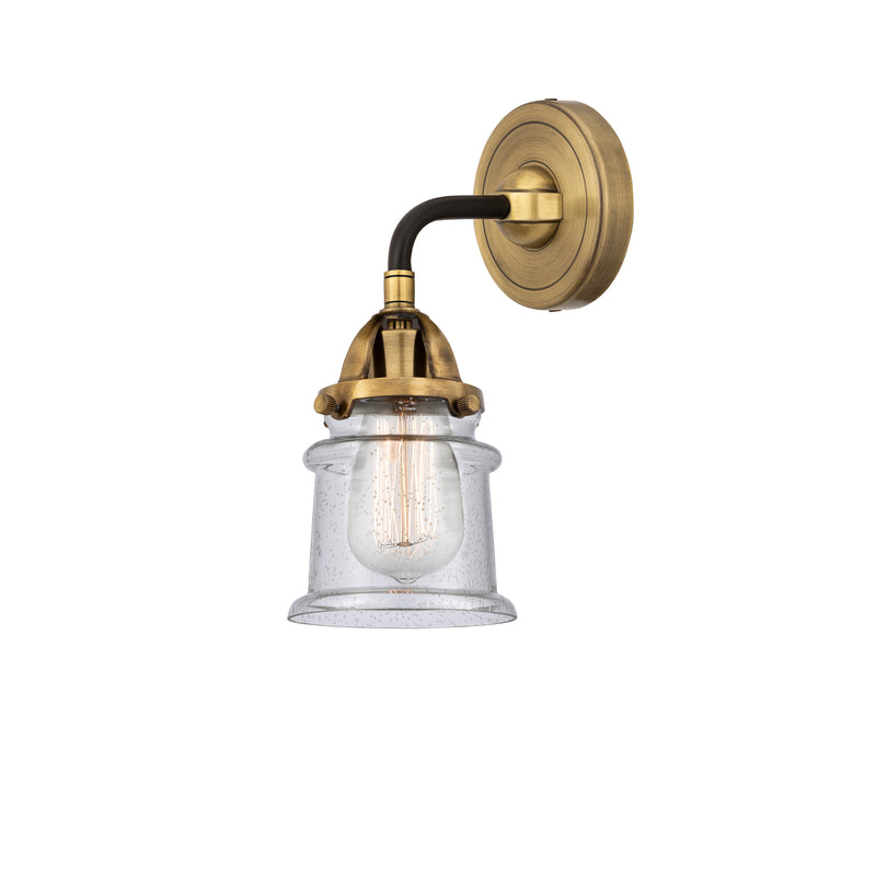 Canton Sconce shown in the Black Antique Brass finish with a Seedy shade