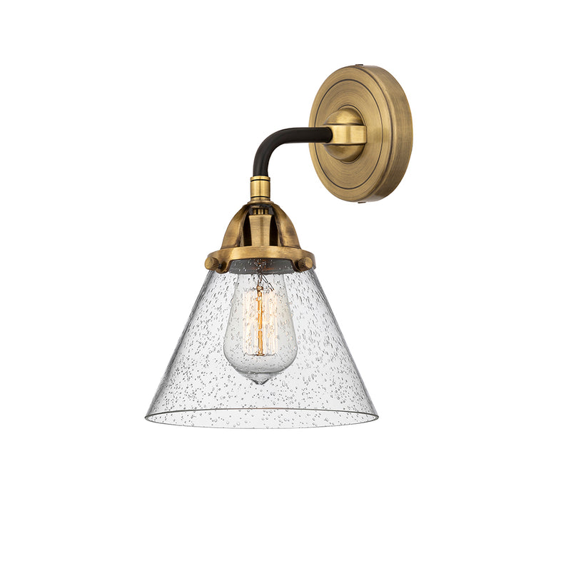 Cone Sconce shown in the Black Antique Brass finish with a Seedy shade