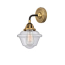 Oxford Sconce shown in the Black Antique Brass finish with a Seedy shade