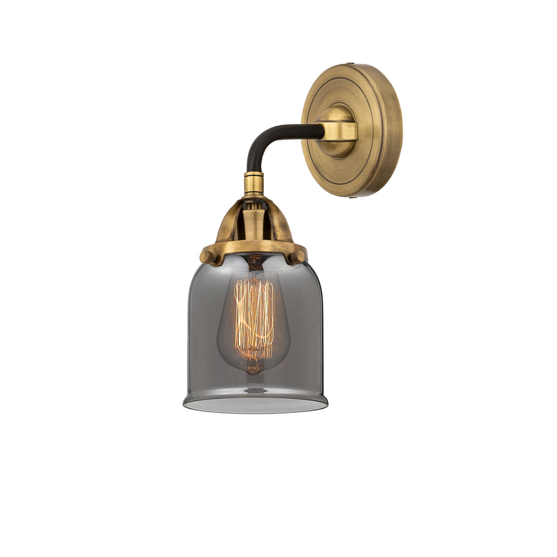 Bell Sconce shown in the Black Antique Brass finish with a Plated Smoke shade