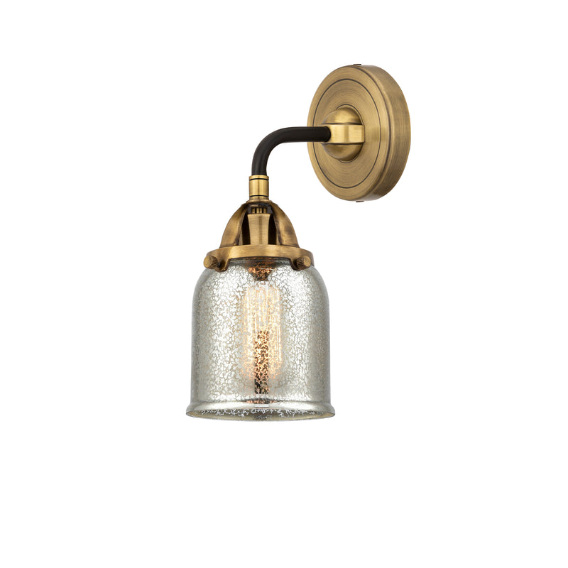 Bell Sconce shown in the Black Antique Brass finish with a Silver Plated Mercury shade