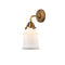 Canton Sconce shown in the Brushed Brass finish with a Matte White shade