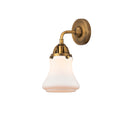 Bellmont Sconce shown in the Brushed Brass finish with a Matte White shade