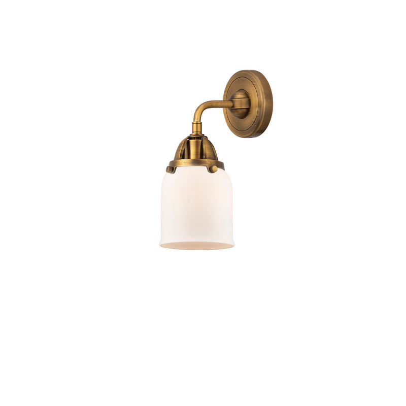 Bell Sconce shown in the Brushed Brass finish with a Matte White shade