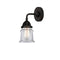 Canton Sconce shown in the Matte Black finish with a Clear shade