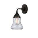 Bellmont Sconce shown in the Matte Black finish with a Clear shade