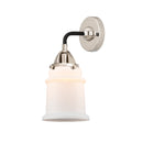 Canton Sconce shown in the Black Polished Nickel finish with a Matte White shade