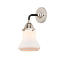 Bellmont Sconce shown in the Black Polished Nickel finish with a Matte White shade