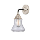 Bellmont Sconce shown in the Black Polished Nickel finish with a Clear shade