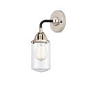 Dover Sconce shown in the Black Polished Nickel finish with a Clear shade