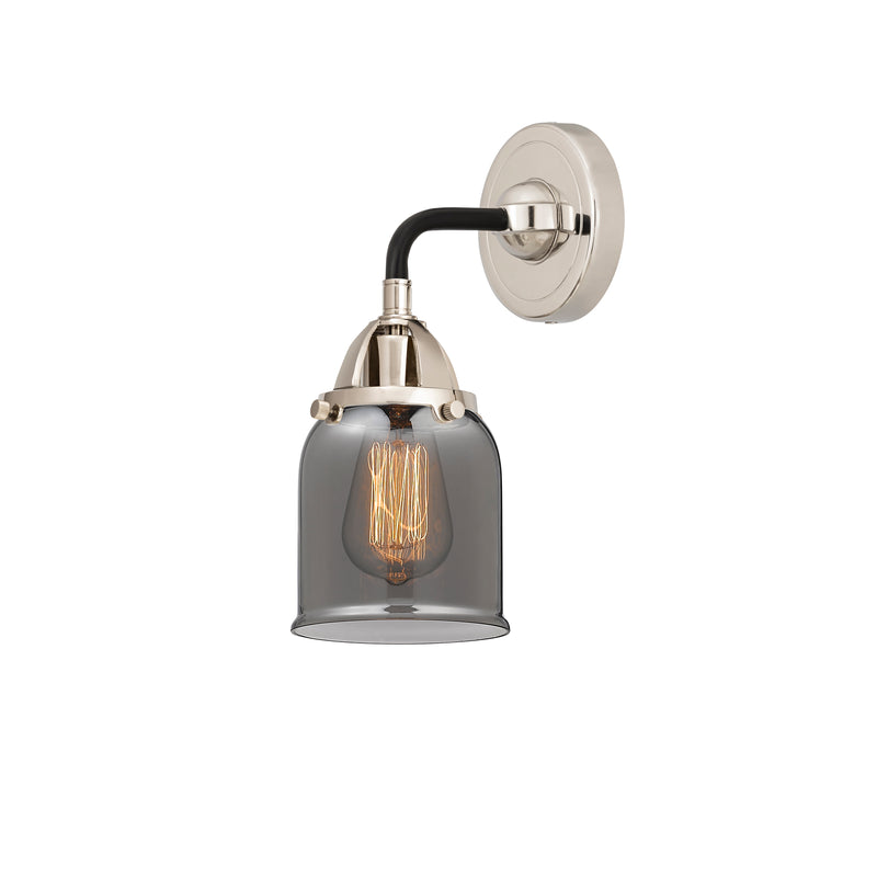 Bell Sconce shown in the Black Polished Nickel finish with a Plated Smoke shade