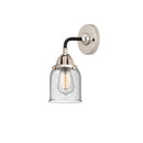 Bell Sconce shown in the Black Polished Nickel finish with a Seedy shade