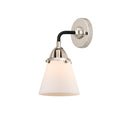 Cone Sconce shown in the Black Polished Nickel finish with a Matte White shade