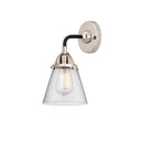 Cone Sconce shown in the Black Polished Nickel finish with a Seedy shade