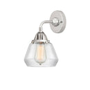 Fulton Sconce shown in the Polished Chrome finish with a Clear shade