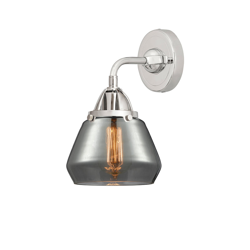 Fulton Sconce shown in the Polished Chrome finish with a Plated Smoke shade