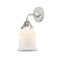 Canton Sconce shown in the Polished Chrome finish with a Matte White shade