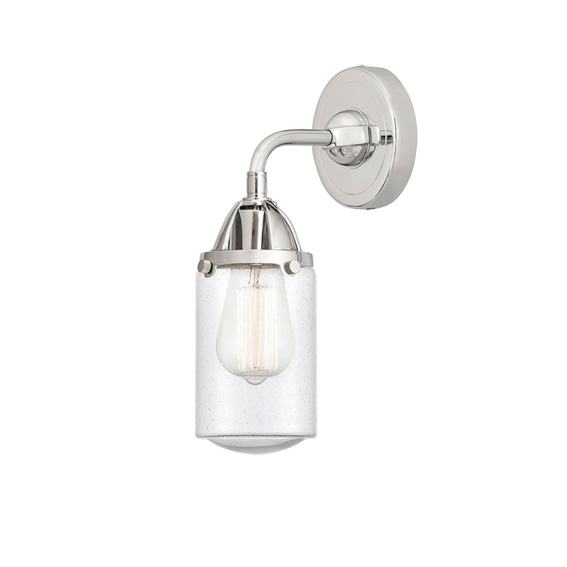 Dover Sconce shown in the Polished Chrome finish with a Seedy shade