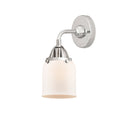 Bell Sconce shown in the Polished Chrome finish with a Matte White shade