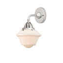 Oxford Sconce shown in the Polished Chrome finish with a Matte White shade