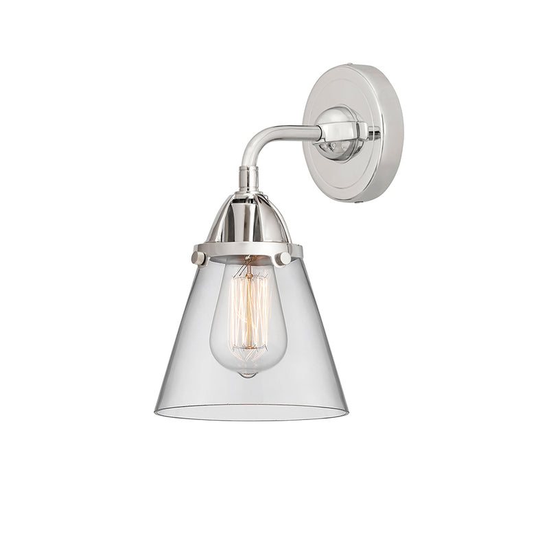 Cone Sconce shown in the Polished Chrome finish with a Clear shade