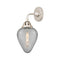 Geneseo Sconce shown in the Polished Nickel finish with a Clear Crackled shade