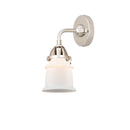 Canton Sconce shown in the Polished Nickel finish with a Matte White shade