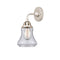 Bellmont Sconce shown in the Polished Nickel finish with a Seedy shade