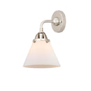 Cone Sconce shown in the Polished Nickel finish with a Matte White shade